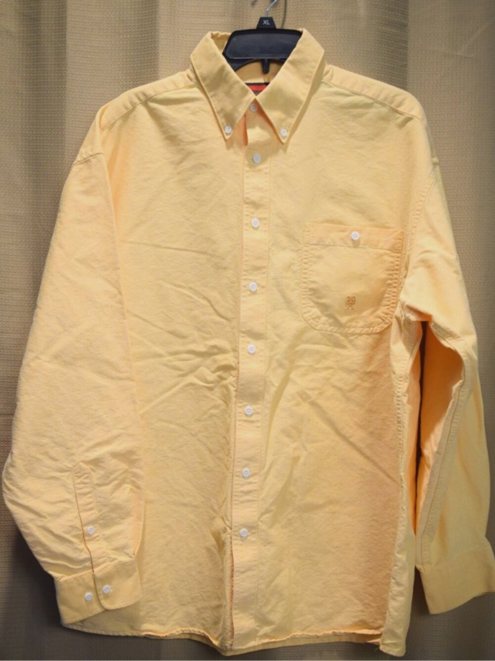Vintage 90s Wrangler Dad Core Oxford Collar Shirt Size XL/2XL Light Orange EUC